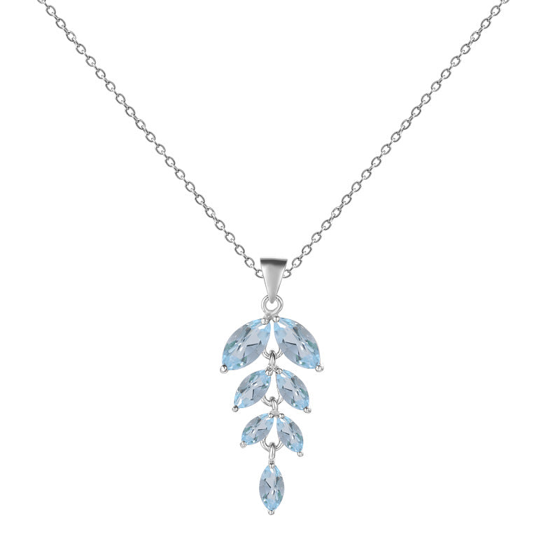 Collier en pierre à la mode, pendentif en argent Sterling 925 incrusté d'un trésor de couleur naturelle et d'une chaîne croisée