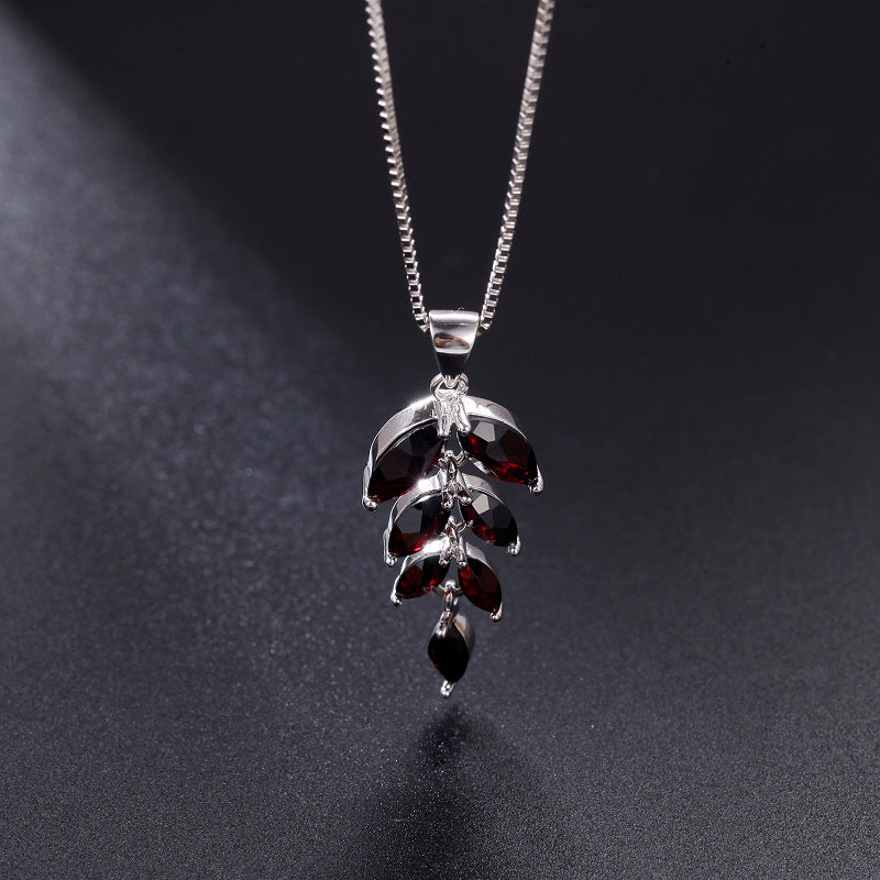 Collier en pierre à la mode, pendentif en argent Sterling 925 incrusté d'un trésor de couleur naturelle et d'une chaîne croisée