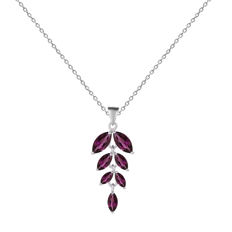 Collier en pierre à la mode, pendentif en argent Sterling 925 incrusté d'un trésor de couleur naturelle et d'une chaîne croisée