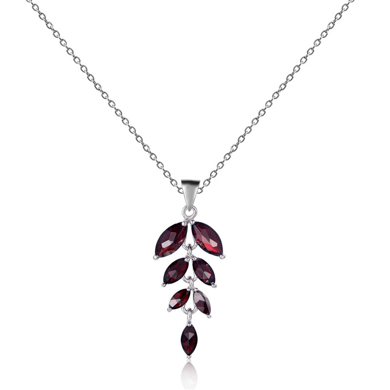 Collier en pierre à la mode, pendentif en argent Sterling 925 incrusté d'un trésor de couleur naturelle et d'une chaîne croisée