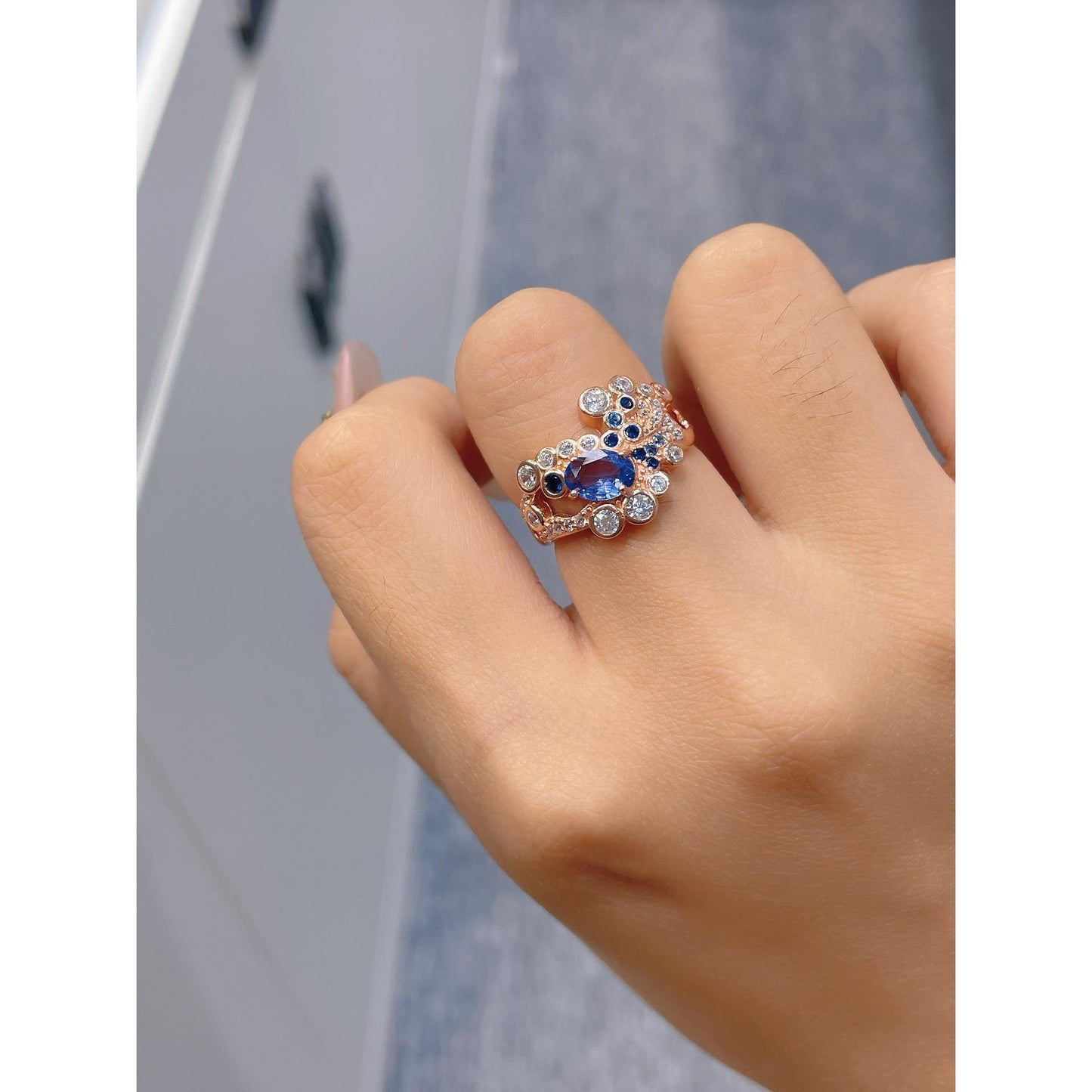 [DF]Bague Tanzanite - Allure enchanteresse en violet exquis, monture en argent 925