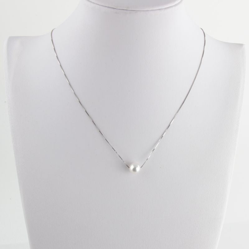 8.5-9mm bright sea Pearl pendant s925 silver clavicle chain