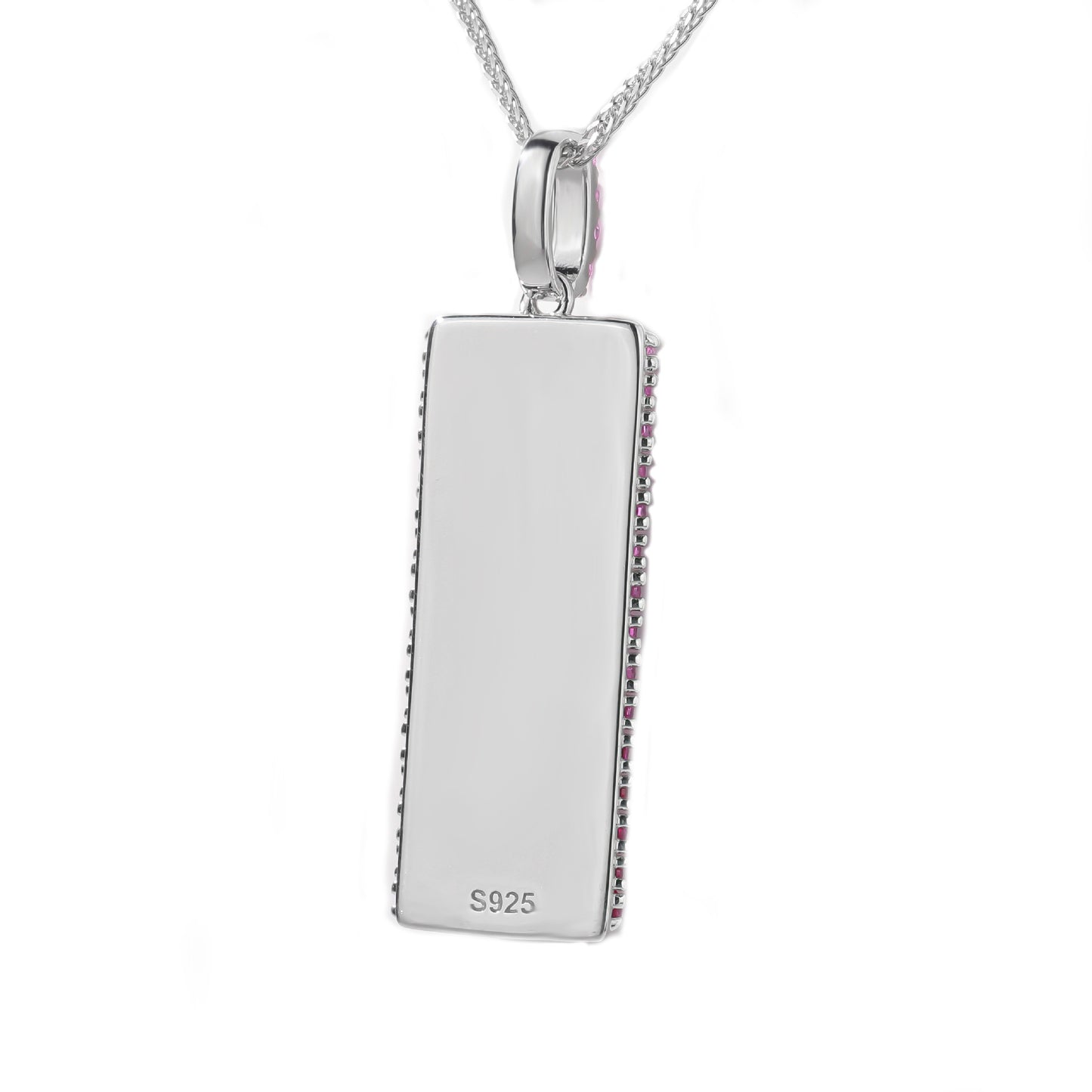 Lab Created DiamondS925 Sterling Silver Necklace, Female Cultivated Gemstone Pendant, High end Fashion Collar Chain