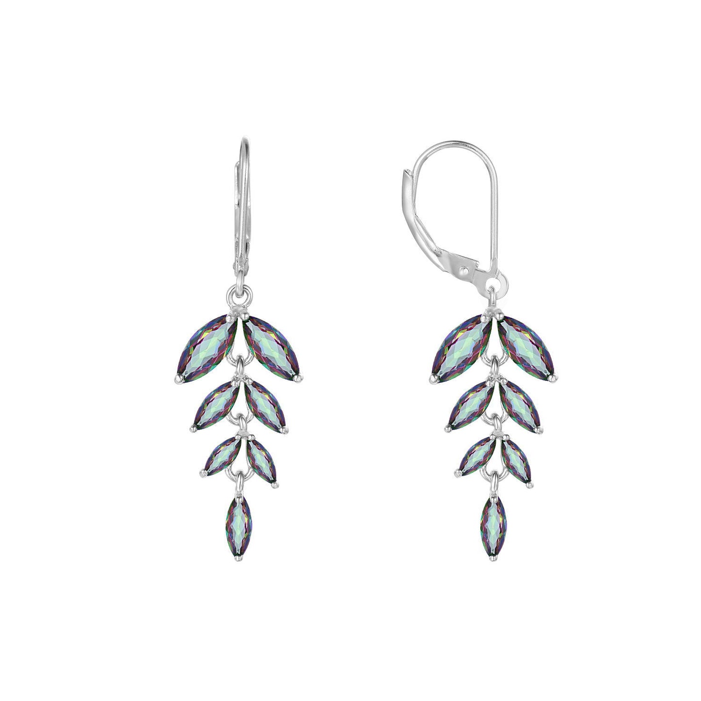 Boucles d'oreilles en argent S925 avec pierres précieuses naturelles colorées et boucles d'oreilles et clous d'oreilles en grenat personnalisés