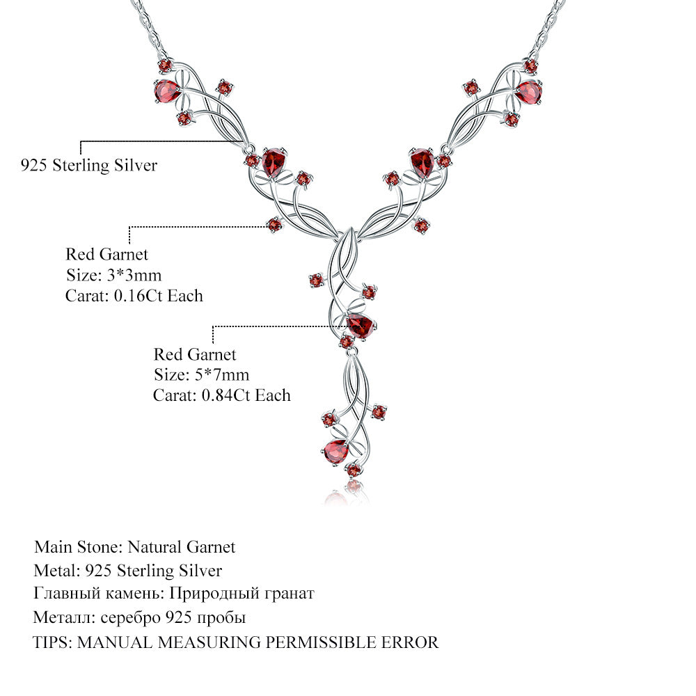 Collier de luxe en pierres précieuses naturelles DF pour femme en argent sterling 925 incrusté d'améthyste naturelle Bijoux exquis Cadeau romantique pour femme