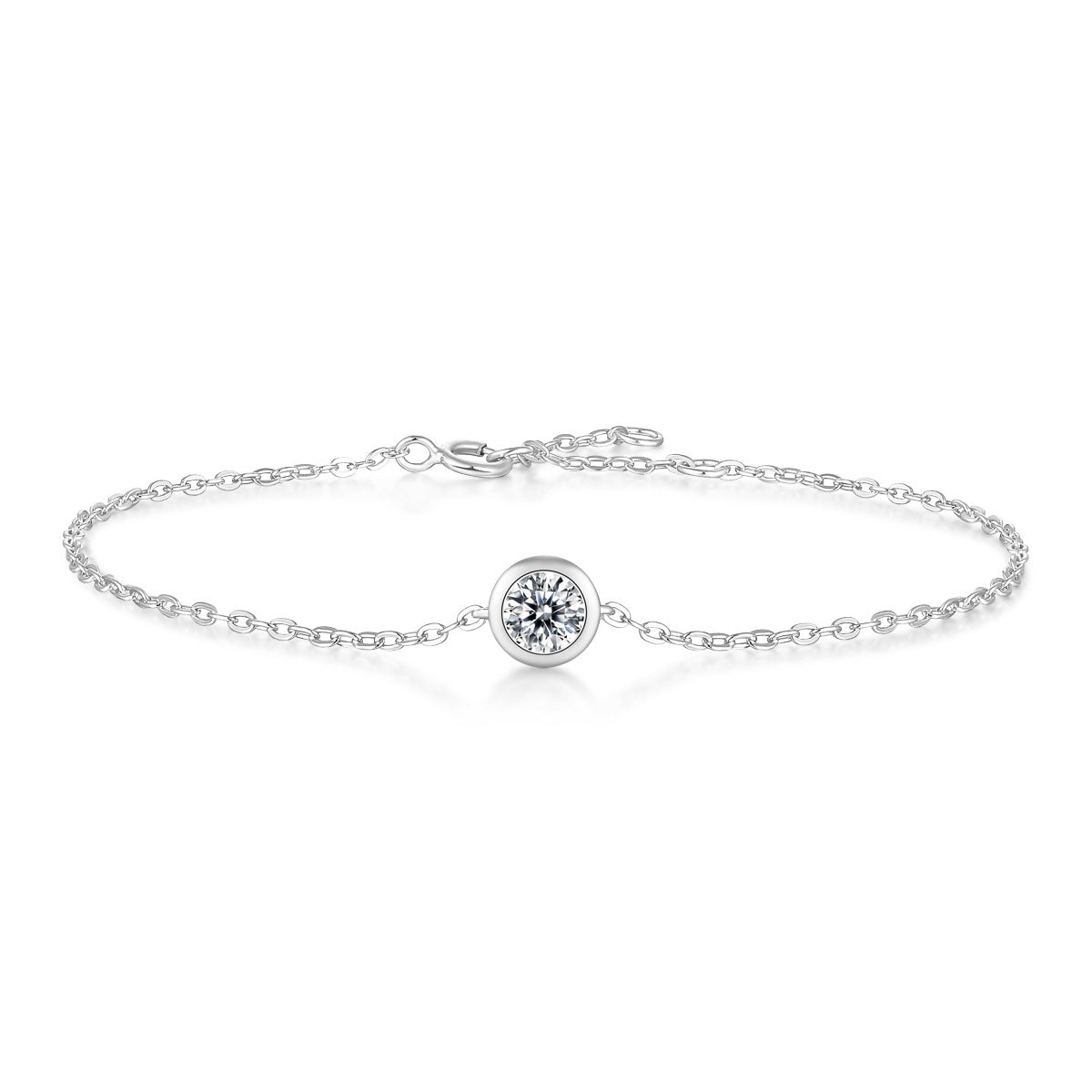 Bracelet S925 Silver Perception Bubble Bracelet Inlaid with Moissanite