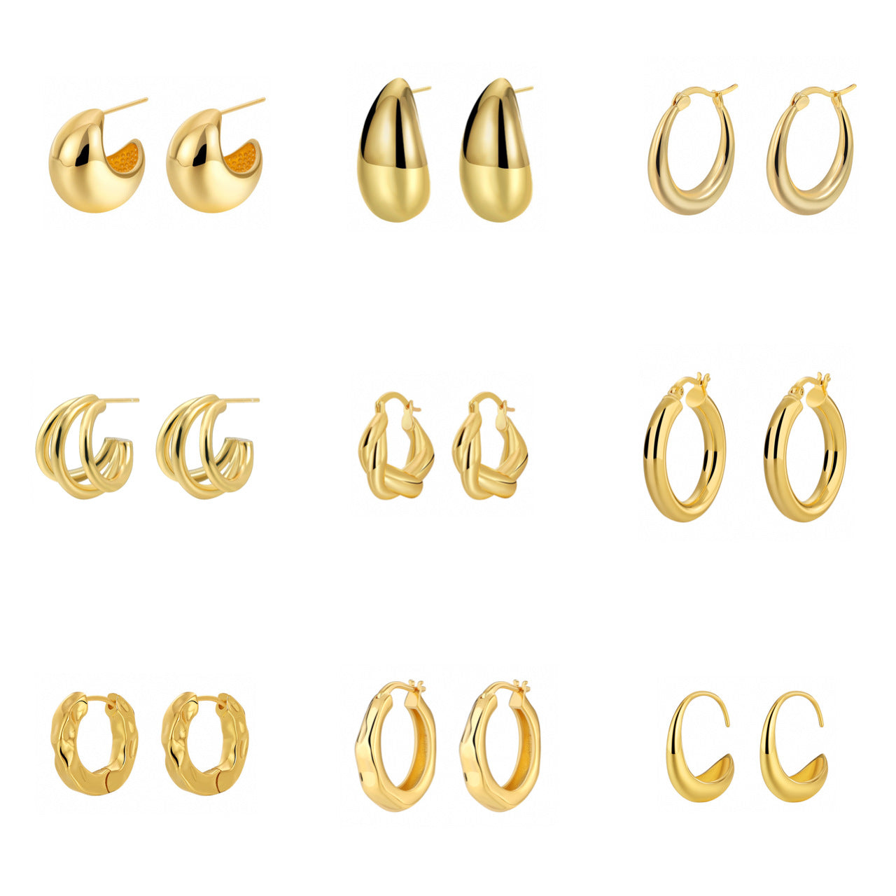 【DF】Earrings high-end earrings women's jewelry accessories cold wind earrings women's simplicity