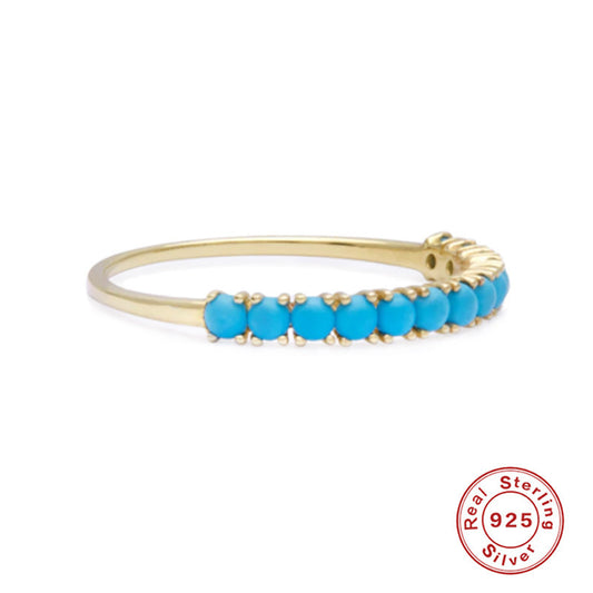 INS turquoise advanced texture ring