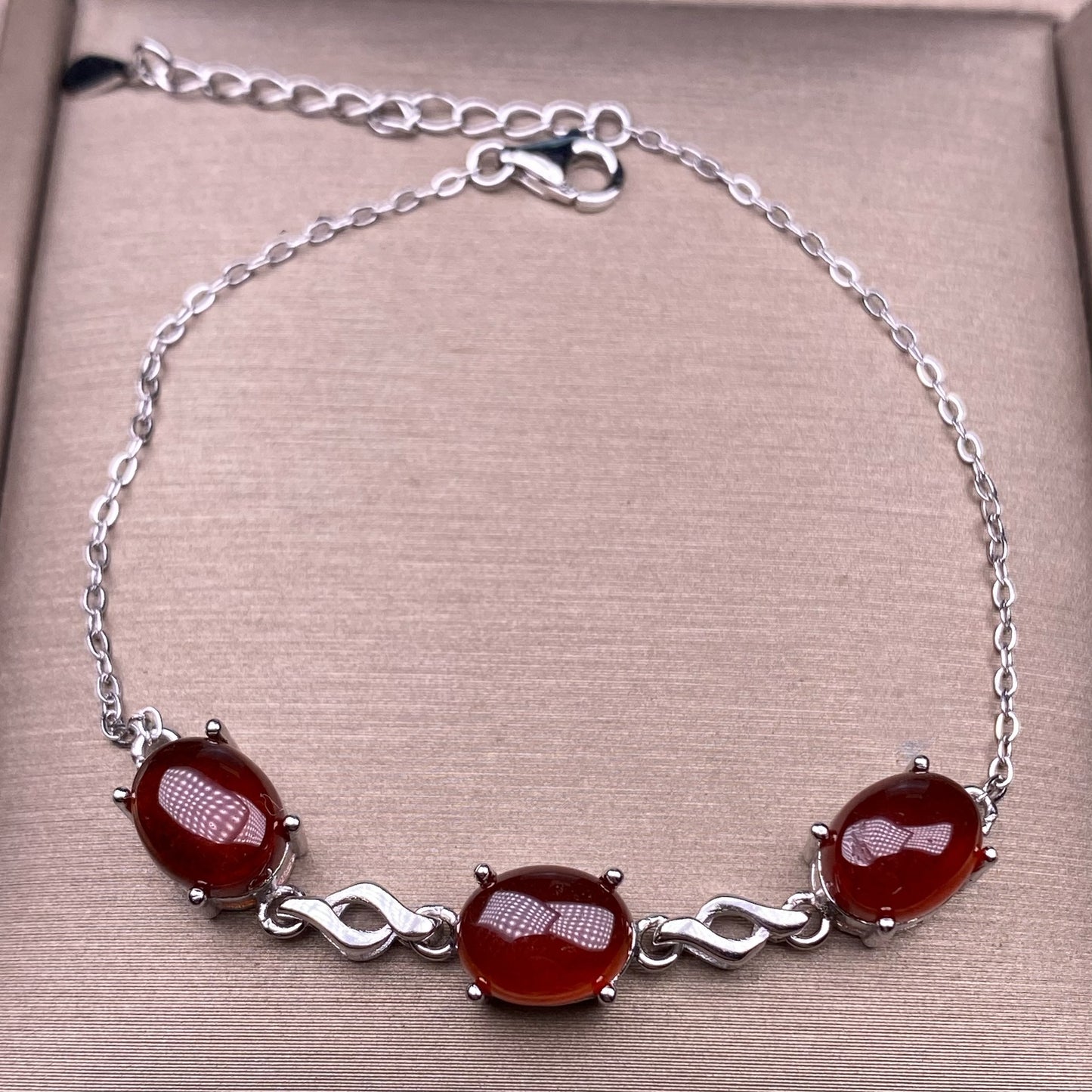 Pulsera de granate y aguamarina con incrustaciones de plata s925, sencilla, multigrano, para mujer