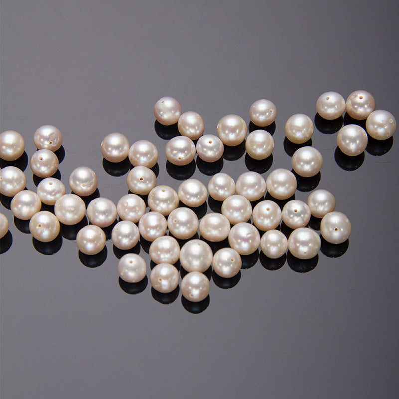 "Elegance Unveiled" 7.3-8.3mm Near-Round Freshwater 20 Pearls - Jewelry Component for Accessories and Embellishments.