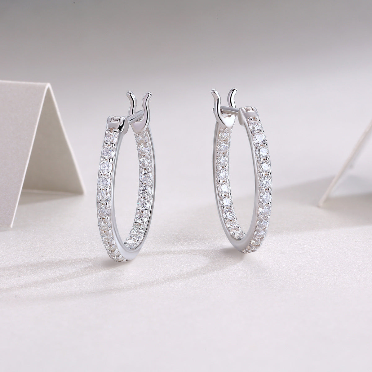 S925 Silver Flowing Light Earrings, Mosonite New Long Earrings