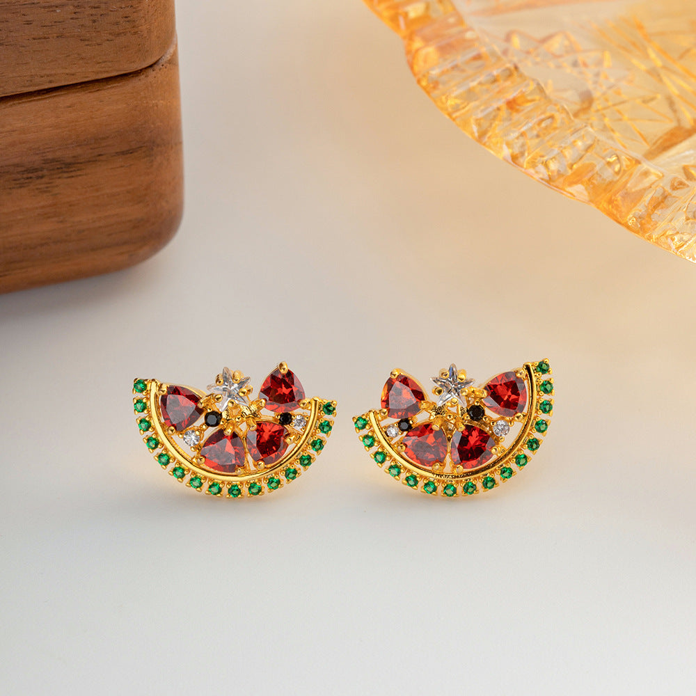 [DF]Vintage Chinese Style Watermelon Earrings