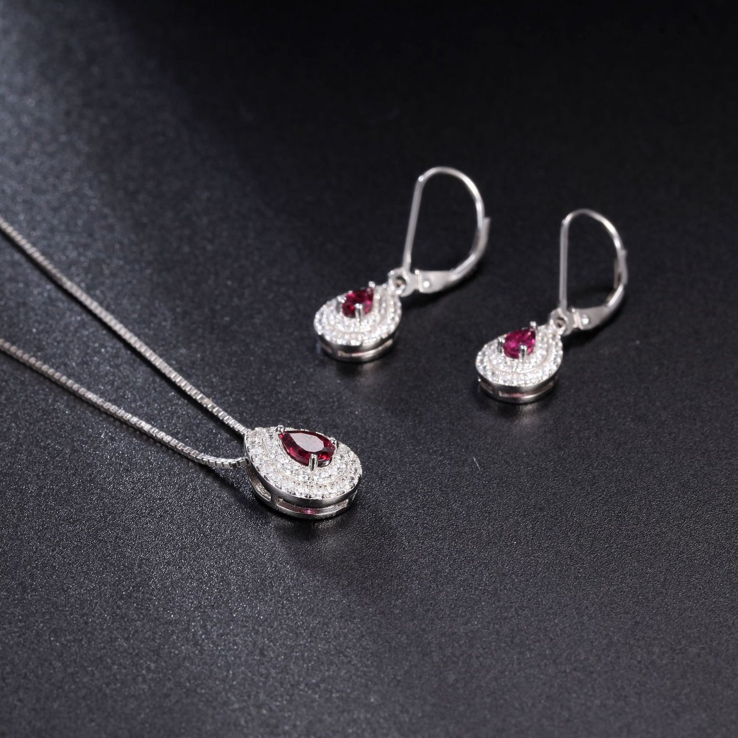 New Fashion Design Light Luxury Group Set Gemstone Earrings s925 Silver Inlaid Natural Color Treasure Earrings