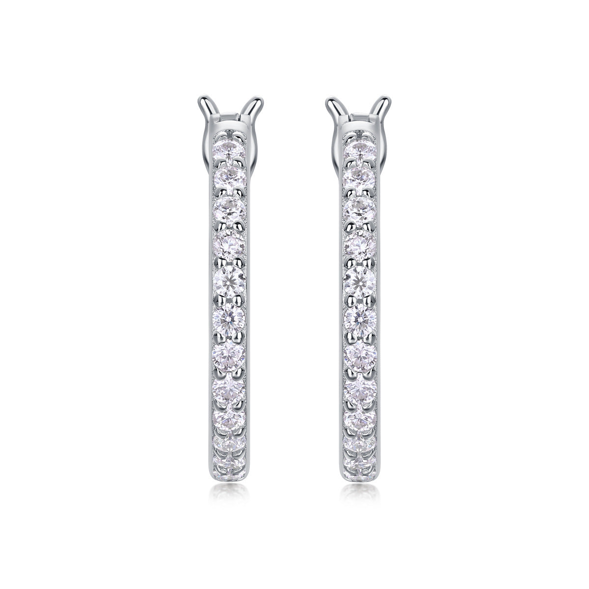 Boucles d'oreilles légères fluides en argent S925, nouvelles boucles d'oreilles longues en mosonite