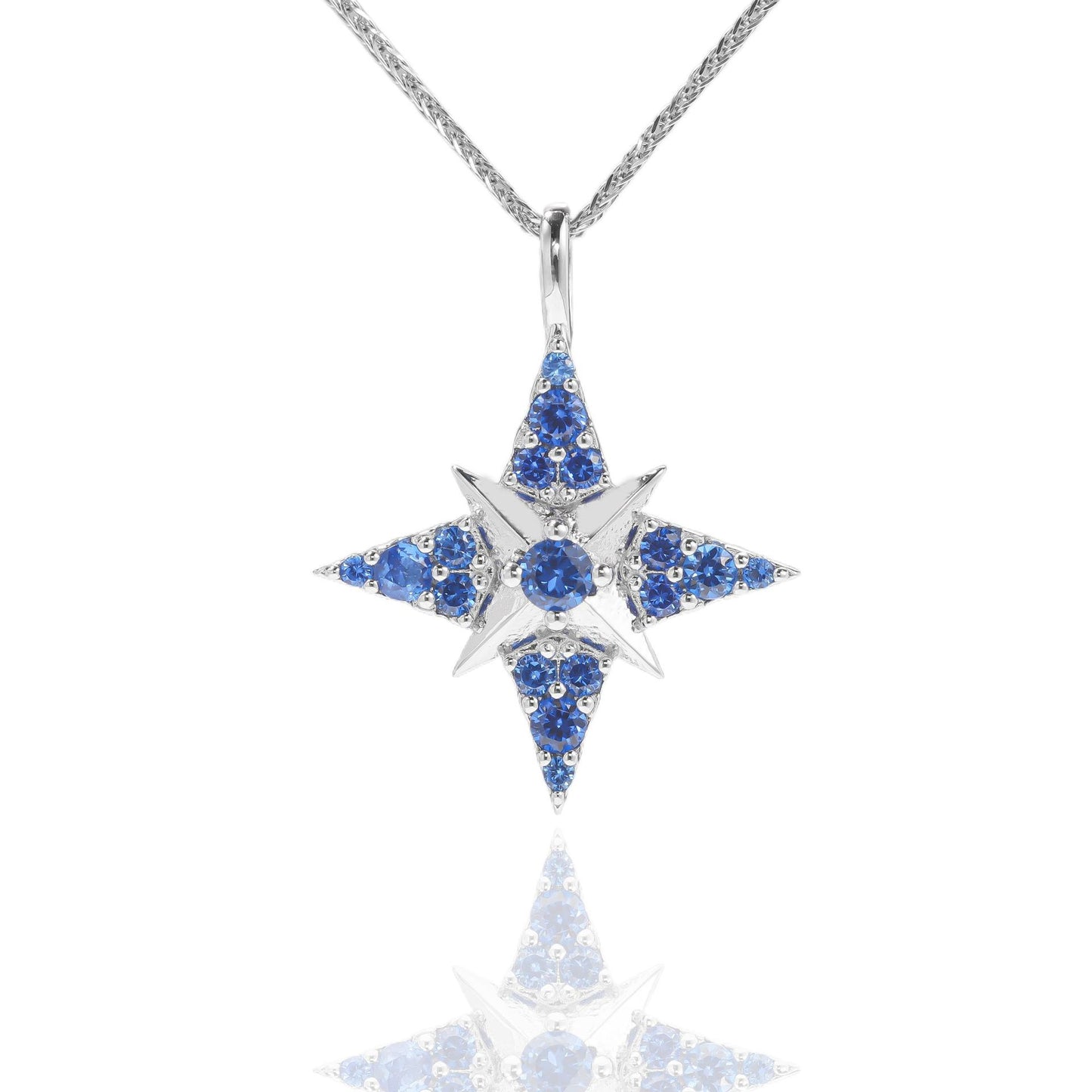 Collier en argent Sterling 925 avec pierres précieuses cultivées, croix Starlight, chaîne de collier tendance et personnalisée