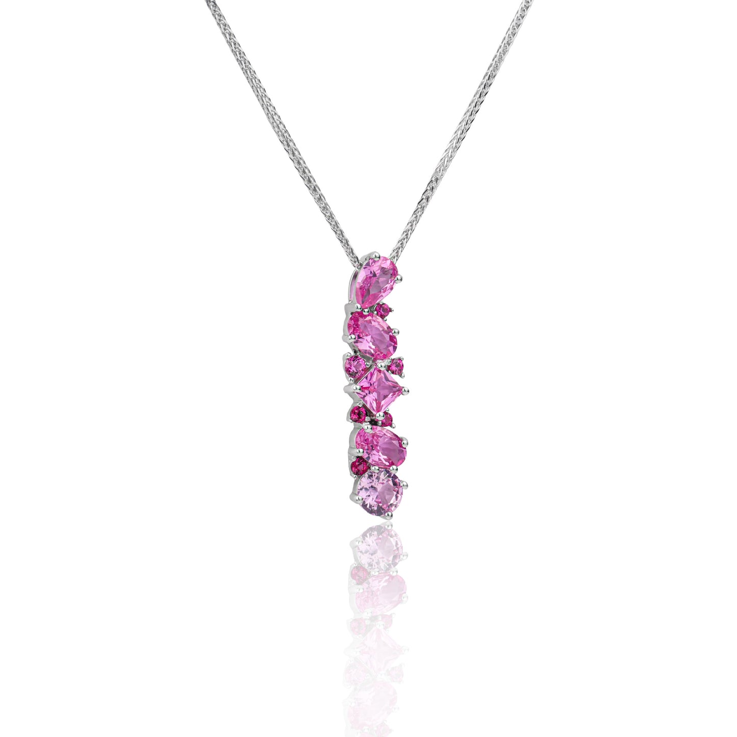 S925 Sterling Silver Cultivated Gem Necklace, Female Outlier Design, High Sense Collar Chain