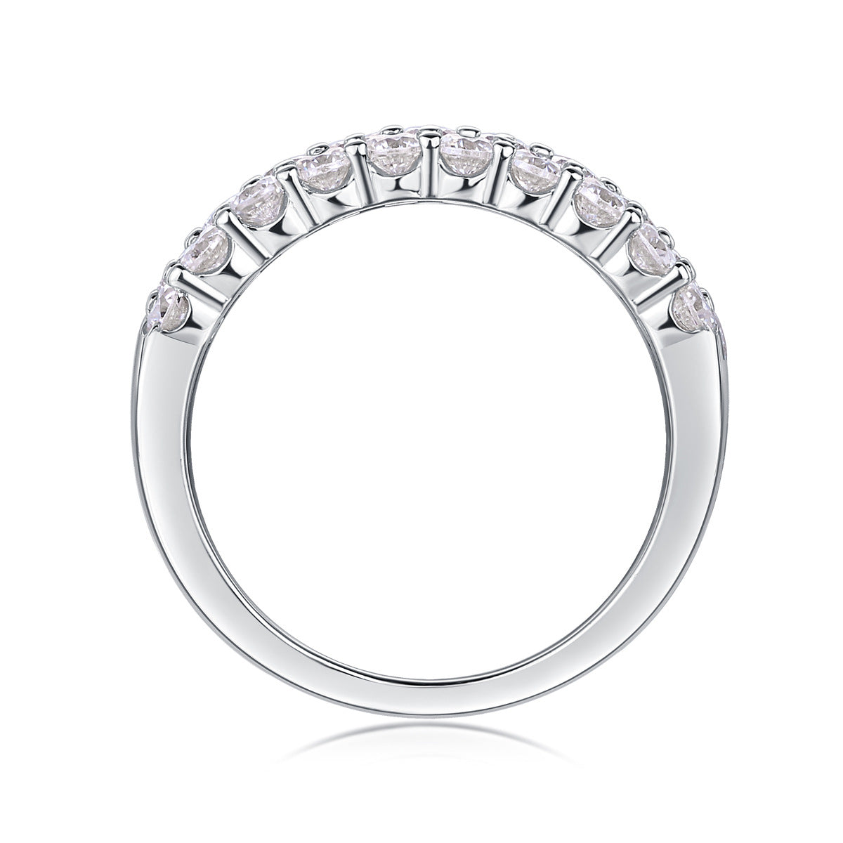 Bague fantôme en argent S925, bague fermée en pierre Mosang, nouveau Style de vente chaude