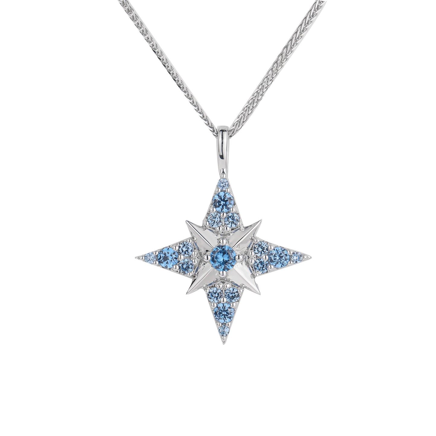 Collier en argent Sterling 925 avec pierres précieuses cultivées, croix Starlight, chaîne de collier tendance et personnalisée