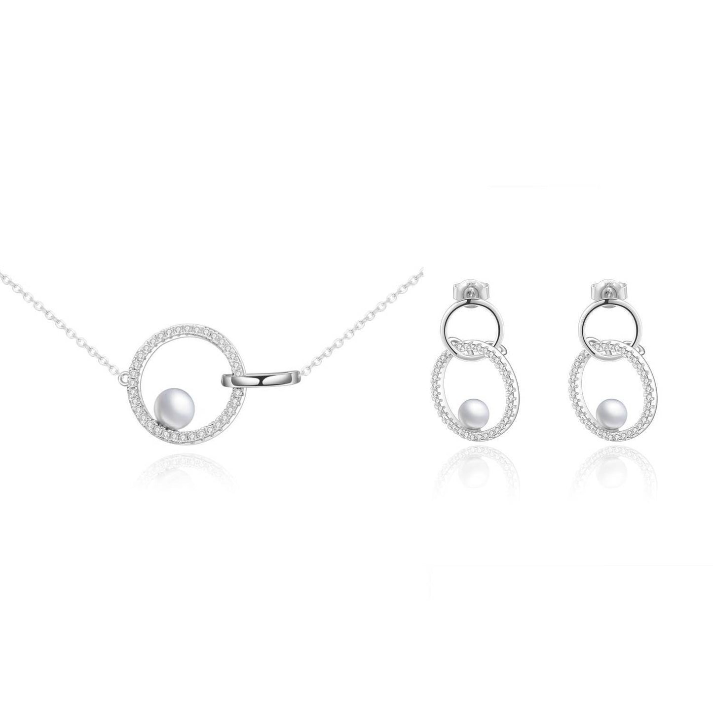 Nuevo conjunto de joyas de perlas naturales de lujo y luz, pendientes de plata 925, colgante, collar de perlas de agua dulce con temperamento de moda