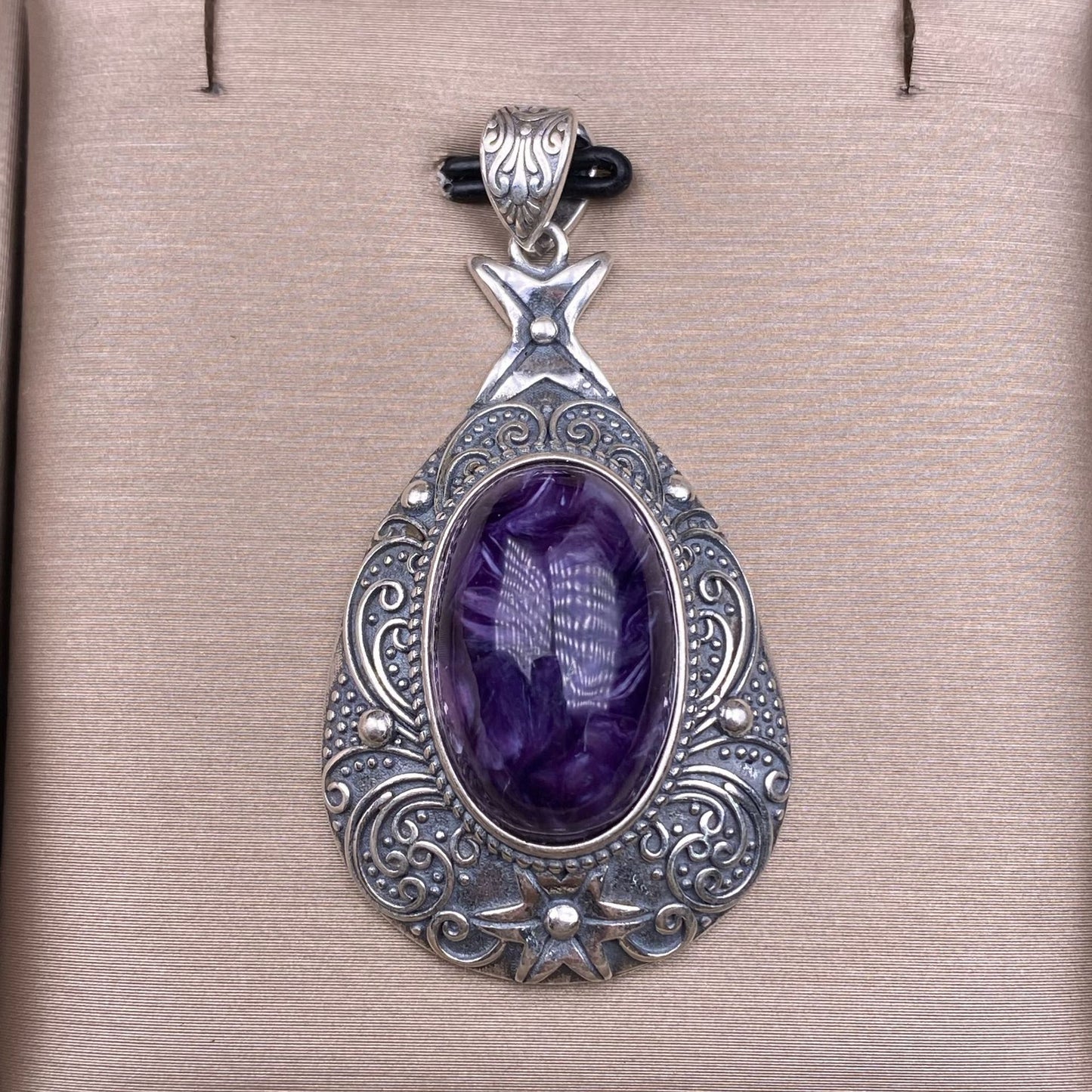 Purple Dragon Amethyst Pendant s925 Silver Inlaid Vintage Silver Antique Made Old Amethyst Pendant