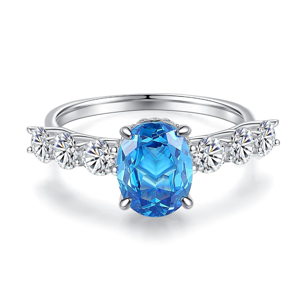 Bague en argent sterling rubis pour femme, en argent S925, diamant à haute teneur en carbone, zircon, plein de diamants