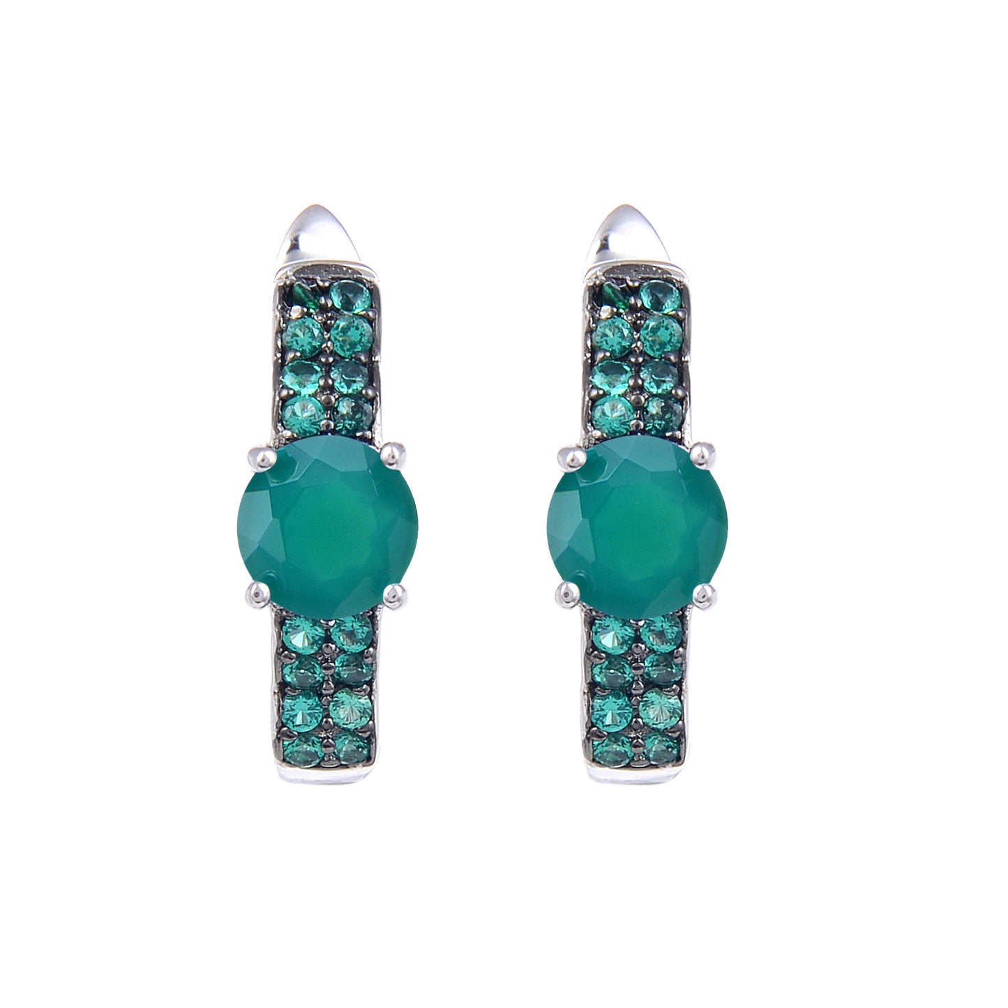 Boucles d'oreilles en pierres précieuses de couleur naturelle avec topaze en argent S925, boucles d'oreilles à clous