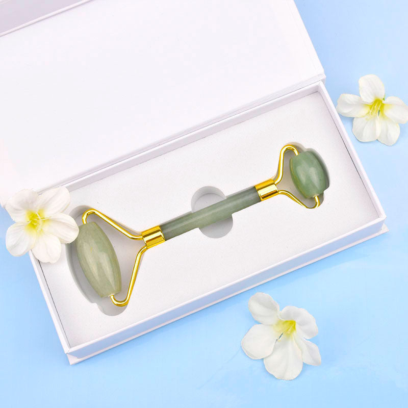 [DF]Jade roller shallow Dongling double-headed roller jade massage stick face Dongling jade massage roller green ball.