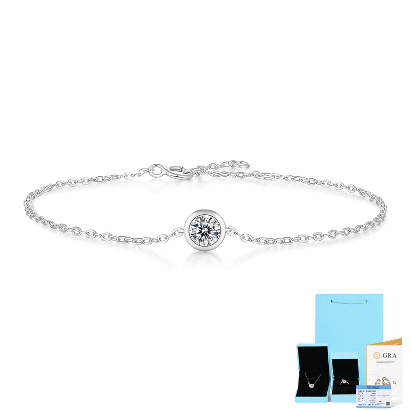 Bracelet S925 Silver Perception Bubble Bracelet Inlaid with Moissanite