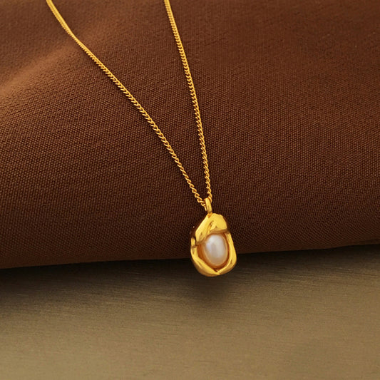 [DF]INS Style léger luxe Simple irrégulier géométrique pendentif collier haute qualité sentiment chaîne de cou petit marché nouvelle chaîne de collier