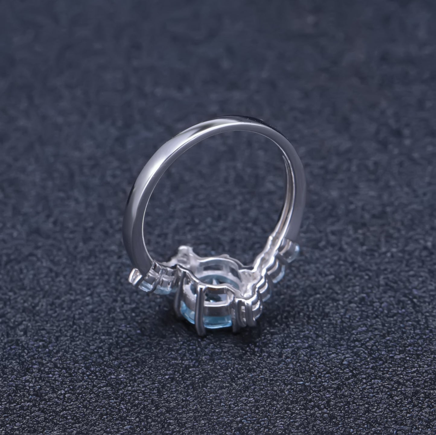 Nuevo anillo de topacio con personalidad de moda para mujer con incrustaciones de piedras preciosas S925 anillo de piedra de color natural