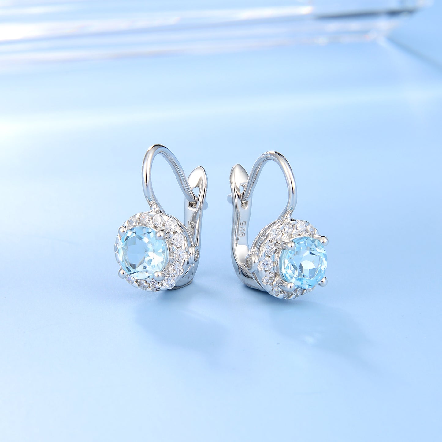 Boucles d'oreilles en pierre naturelle, pierres précieuses incrustées rétro européennes et américaines, boucles d'oreilles topaze en argent s925, boucles d'oreilles