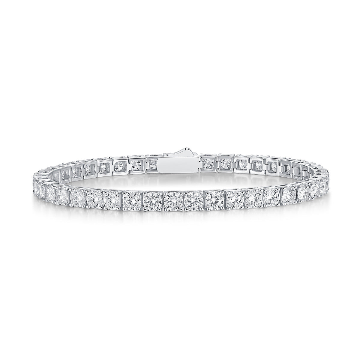 Pulsera de tenis con piedra Mosang en plata 925, nueva pulsera para hombre y mujer, bañada en plata y oro de 18 quilates