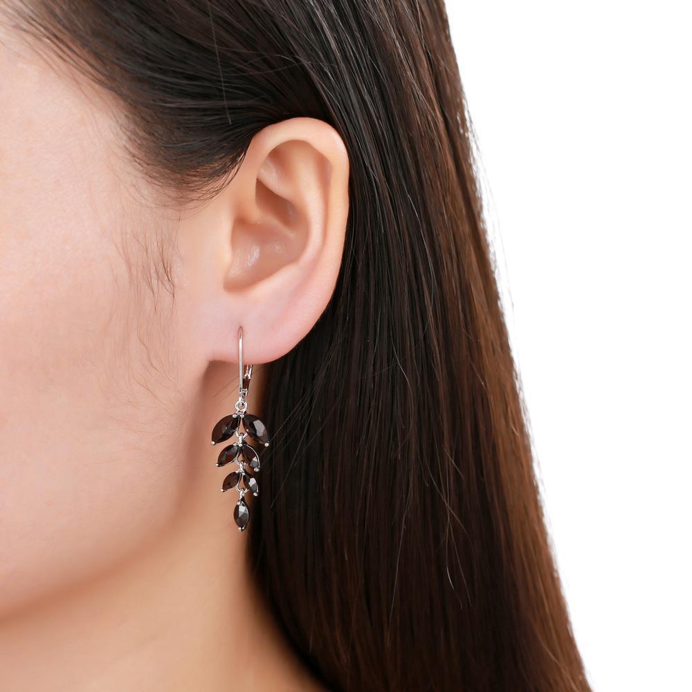 Boucles d'oreilles en argent S925 avec pierres précieuses naturelles colorées et boucles d'oreilles et clous d'oreilles en grenat personnalisés