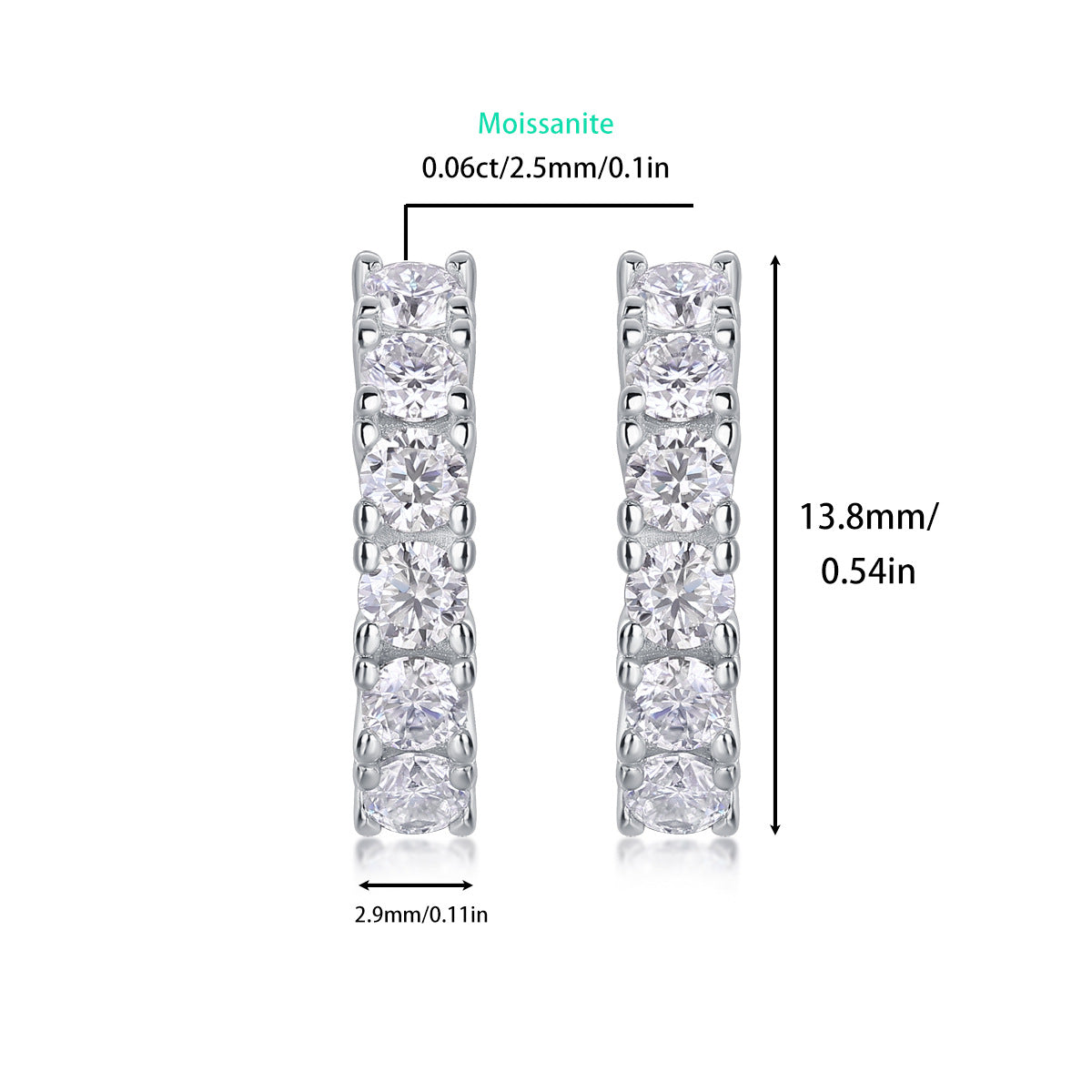 S925 Silver Pursuit Earrings - New Mosang Stone Earrings