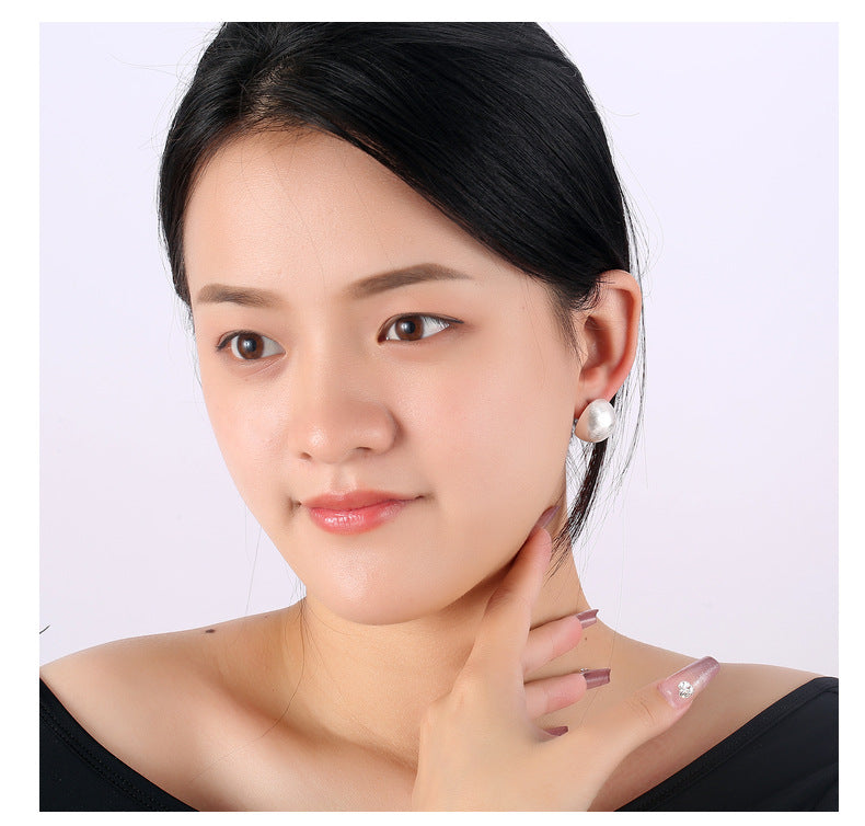 【DF】Earrings High-end Earrings 925 Silver Needle Pearl Earrings Fashion Earrings Jewelry Women