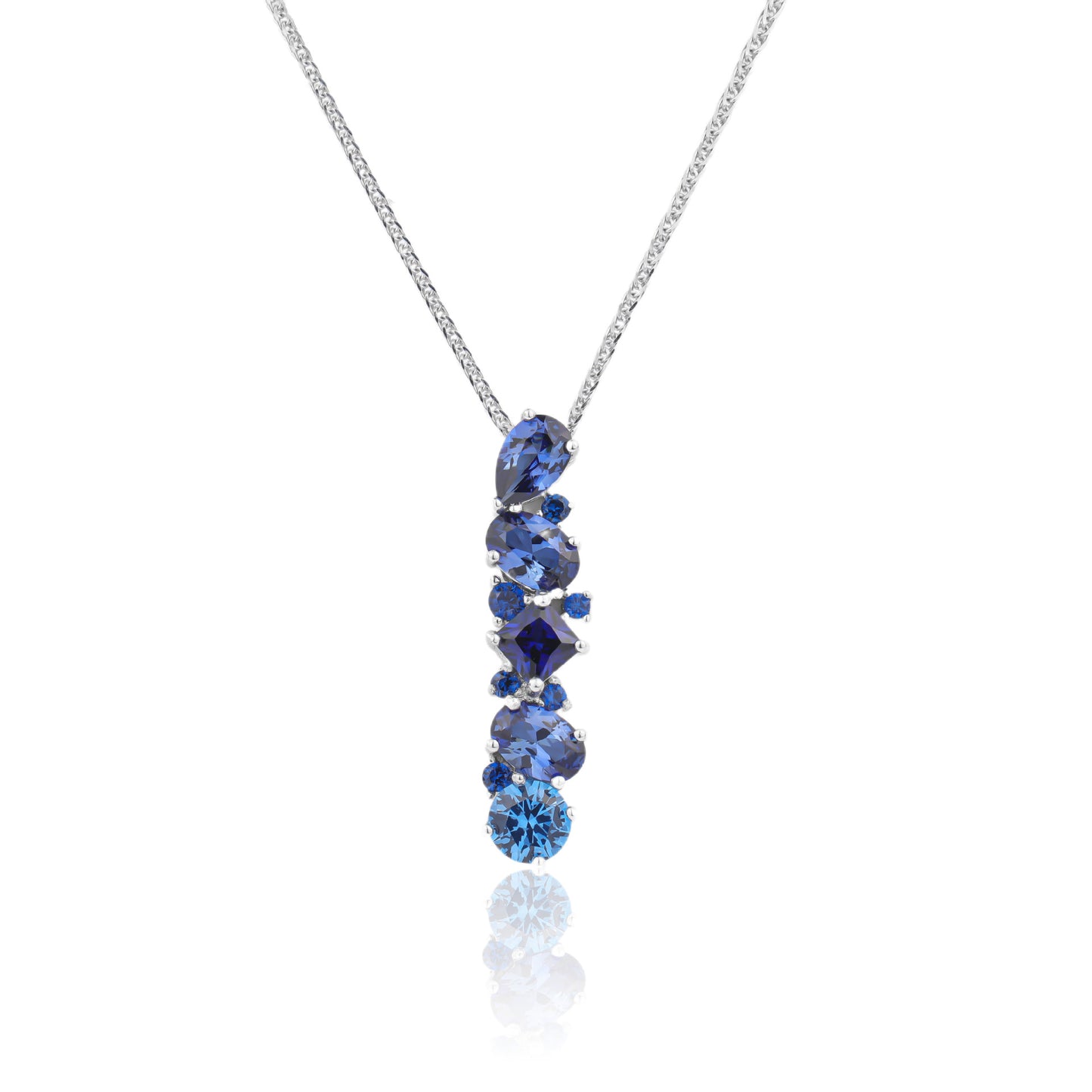 S925 Sterling Silver Cultivated Gem Necklace, Female Outlier Design, High Sense Collar Chain