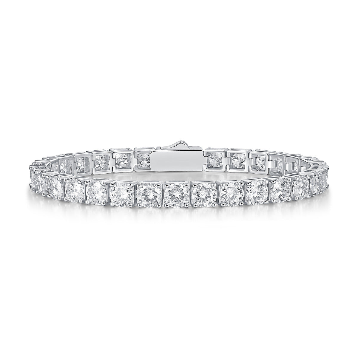 Bracelet de Tennis en argent 925, pierre Mosang, nouveau Bracelet pour hommes et femmes, plaqué argent, or 18 carats