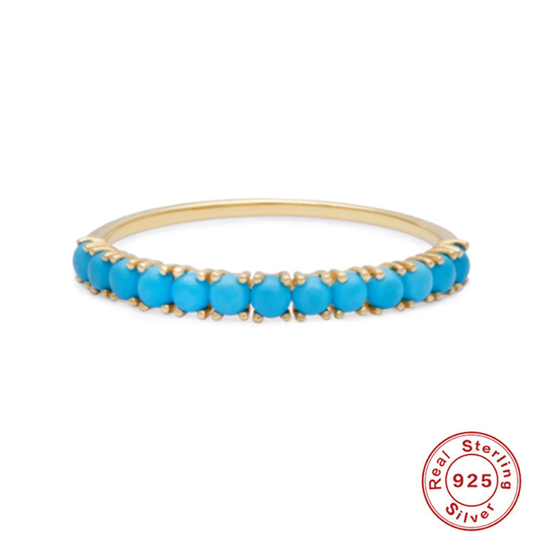 INS turquoise advanced texture ring