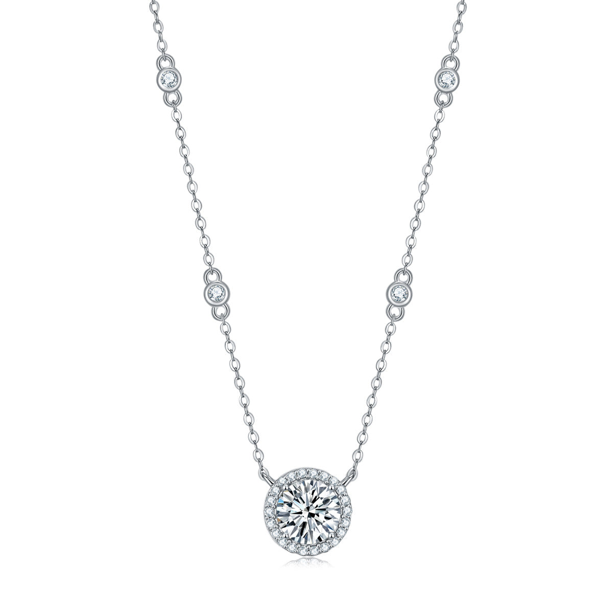 Collier en argent S925, pendentif étoile à pois Moissanite, chaîne de clavicule à la mode