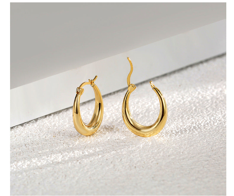 [DF] boucles d'oreilles haut de gamme célébrité Internet coréenne 925 boucles d'oreilles à aiguille en argent femme Simple cadeau explosif