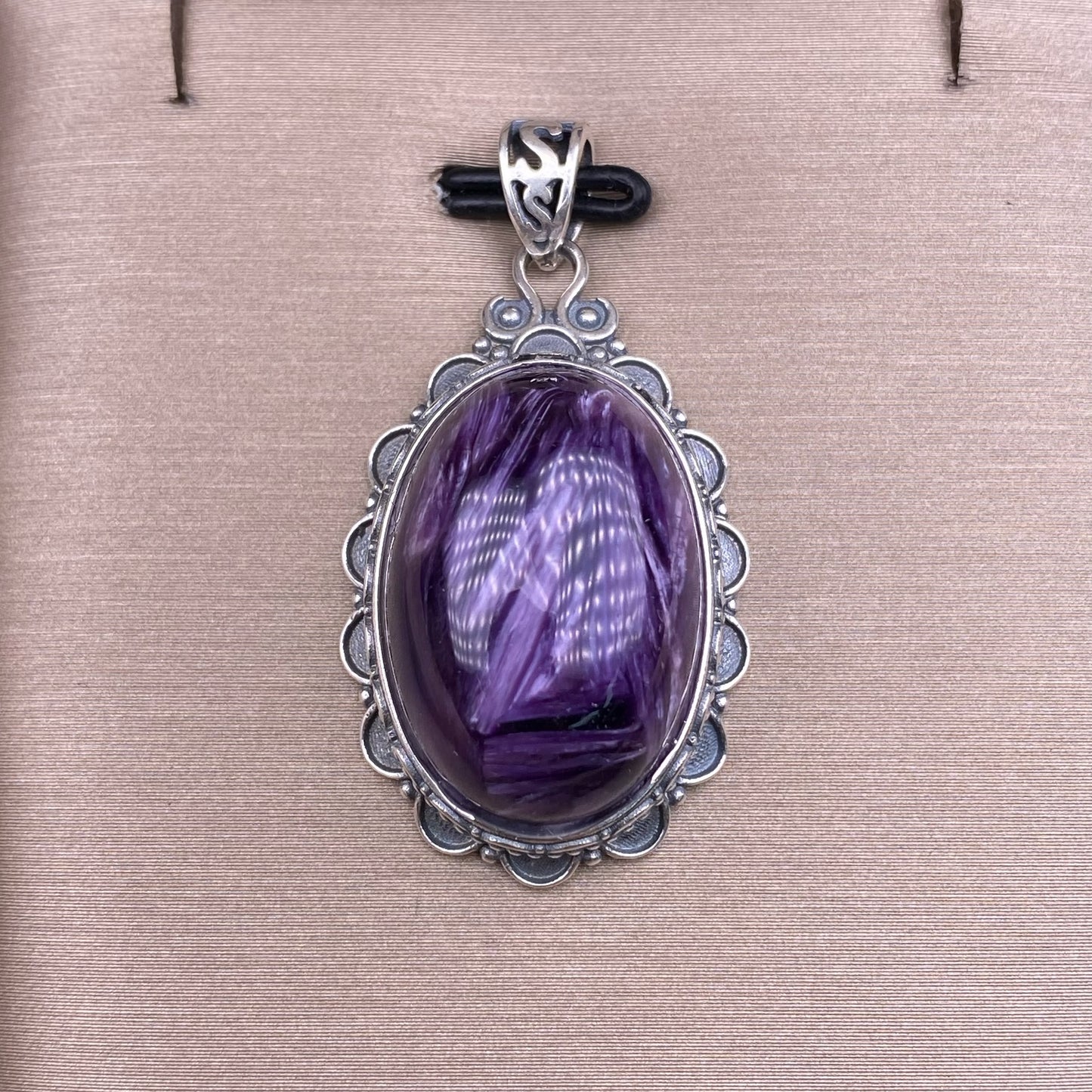 Purple Dragon Amethyst Pendant s925 Silver Inlaid Retro Commuter Simple Lace Silver Pendant