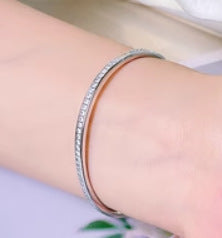 S925 Full body Silver Simulated Colorful Treasure Retro Oval Bracelet Fashion and Elegance Light Luxury Jewelry Girl