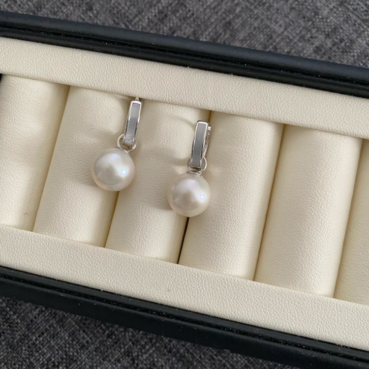 [DF]Multi-Wearable Shell Accent Edison Pearl Earrings - 10-13mm