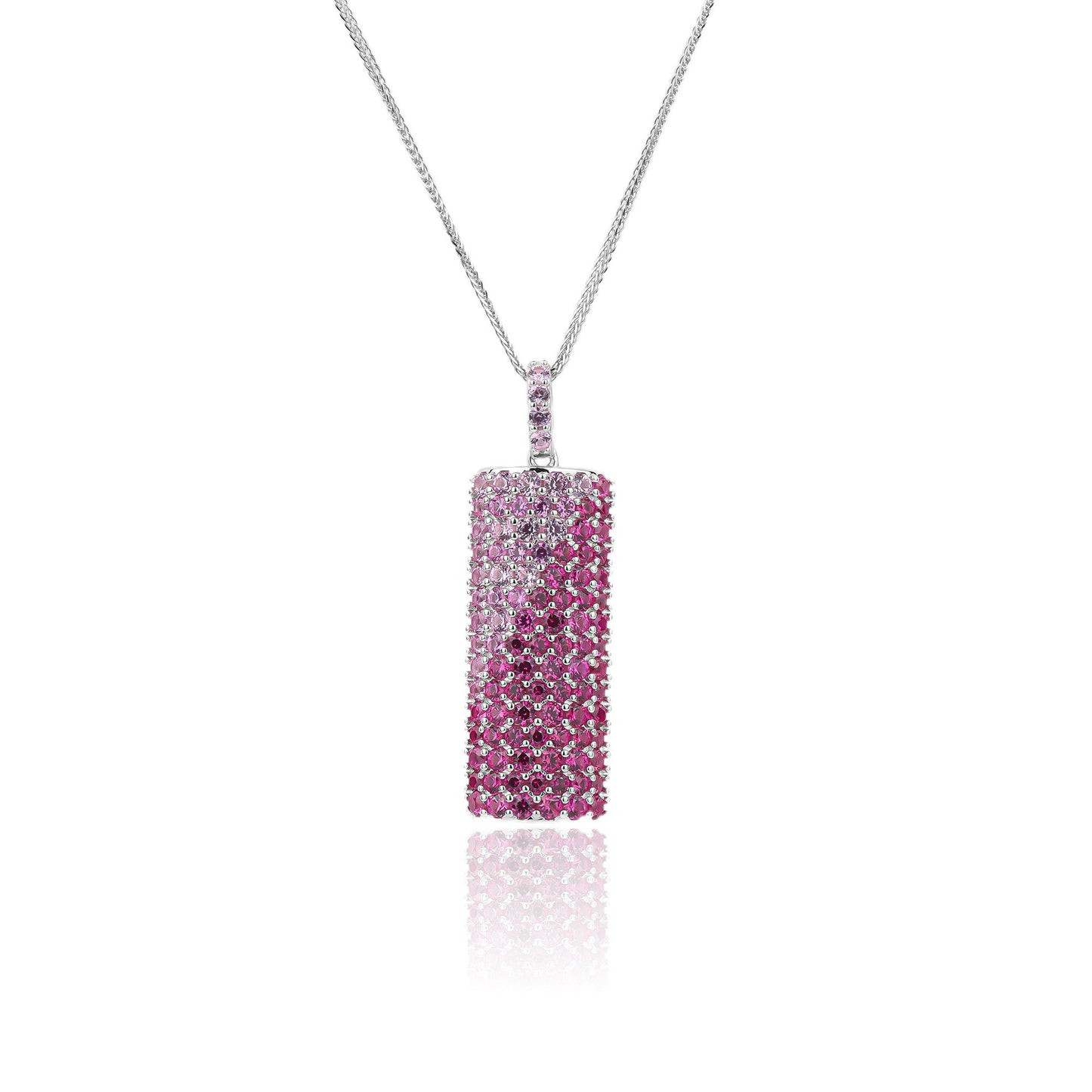 Lab Created DiamondS925 Sterling Silver Necklace, Female Cultivated Gemstone Pendant, High end Fashion Collar Chain