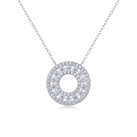 Collier en argent S925, pendentif Moissanite, accessoires de chaîne de clavicule à la mode