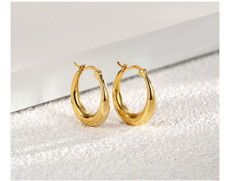 【DF】Earrings high-end earrings women's jewelry accessories cold wind earrings women's simplicity