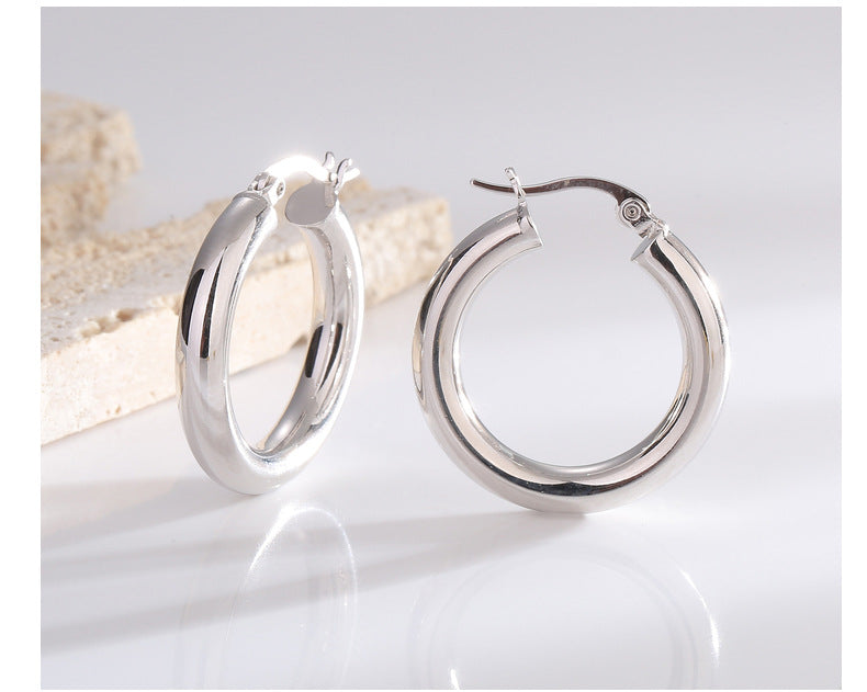 【DF】Earrings high-end earrings women's jewelry accessories cold wind earrings women's simplicity