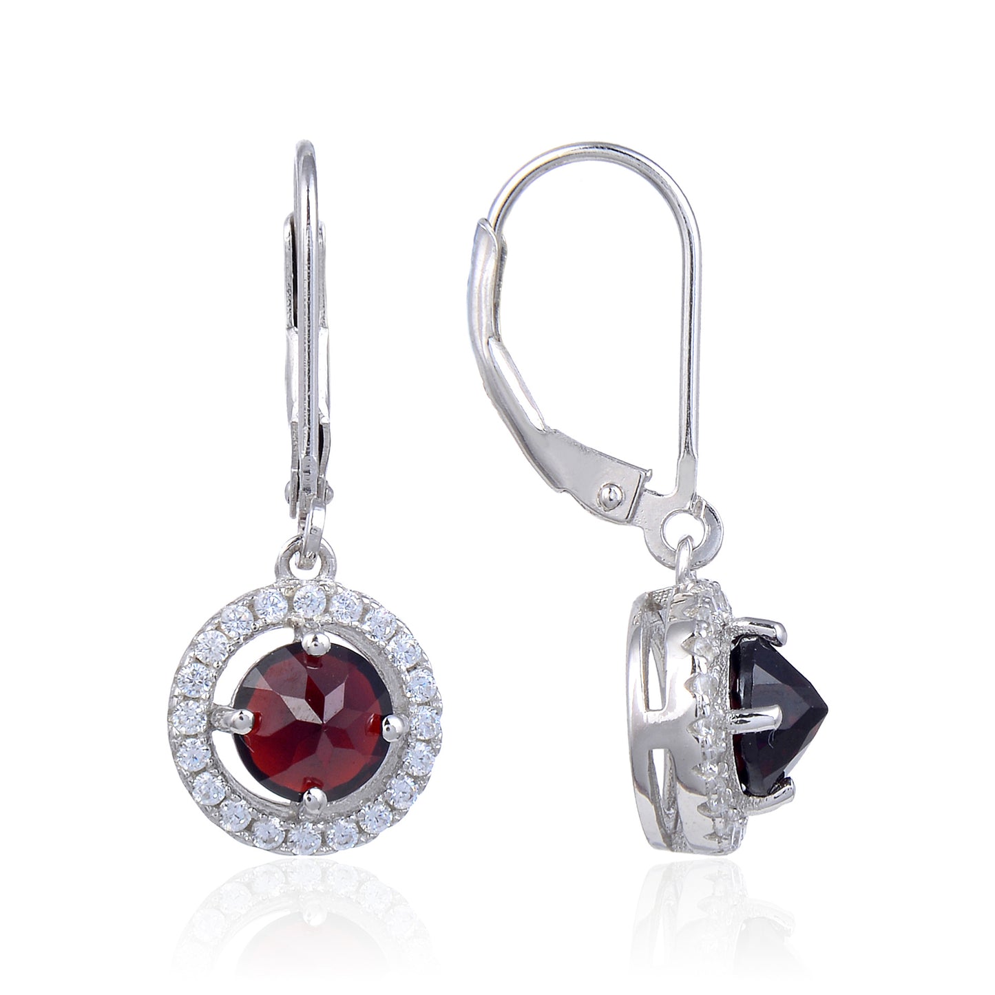 Natural Colorful Treasure Earrings and Earrings, Fashionable and Elegant Set with Gemstones s925 Silver Garnet Earrings and Earrings