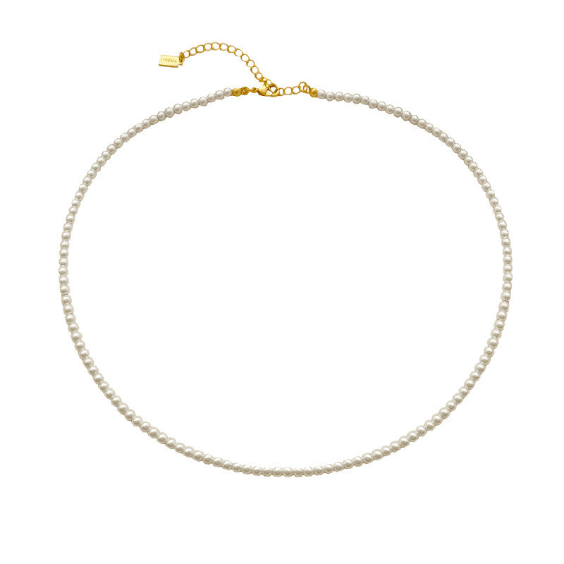 [DF] Collier de perles de style palais vintage avec sens de haute qualité INS Style de Hong Kong Été Nouvelle chaîne de cou pour chaîne de collier de minorité féminine