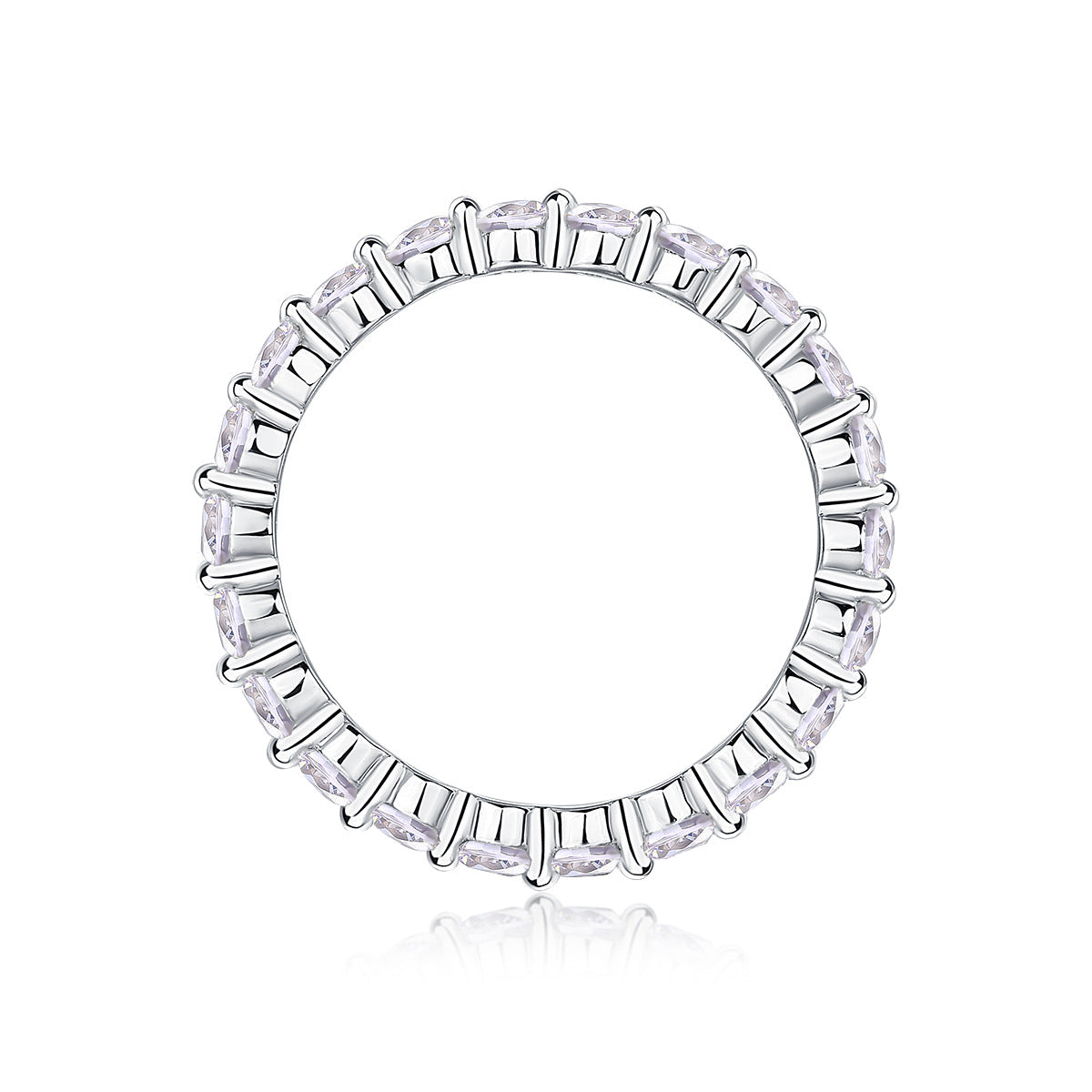 S925 silver frame ring Mosangshi closed ring at the moment